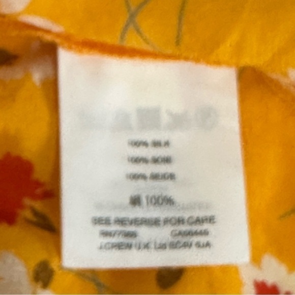 Madewell Silk Wrap Cami Top Painted Carnations Orange Marigold Tangerine - Picture 8 of 10